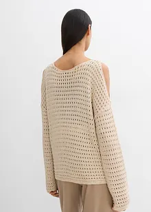 Boxy ajour trui met cut-outs, bonprix