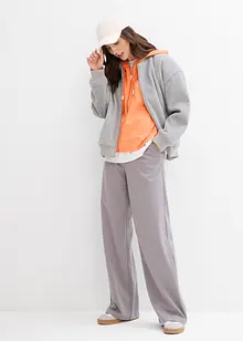 Sweatvest met capuchon van katoen, bonprix