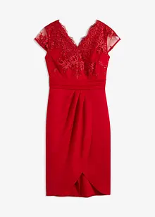 Mini jurk met kant, bonprix
