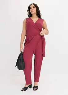 Jersey jumpsuit met knoopdetail, bonprix