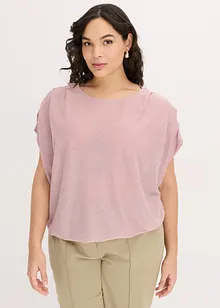 Shirt van lurex met drapering, bonprix