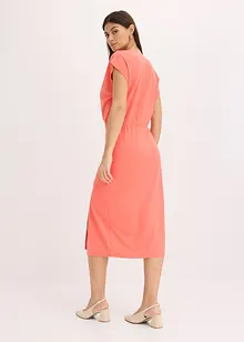 Asymmetrische jersey jurk met rimpels, bonprix