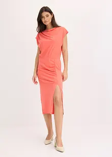 Asymmetrische jersey jurk met rimpels, bonprix