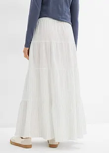 Gestreepte maxi rok van puur katoen, bonprix