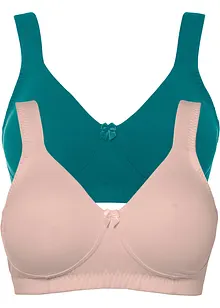 Minimizer T-shirt bh (set van 2) zonder beugels met biologisch katoen, bonprix