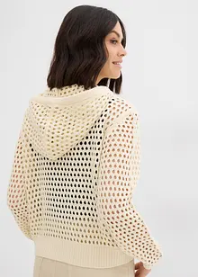 Ajour trui met capuchon, bonprix