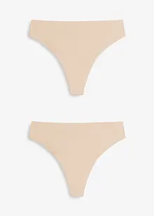 High waist string van glanzend materiaal (set van 2), bonprix