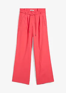Paperbag broek van luchtige linnenmix, bonprix