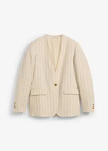 Blazer zonder kraag, van linnen, bonprix