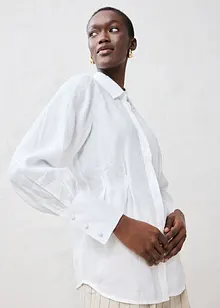 Getailleerde linnen blouse, bonprix