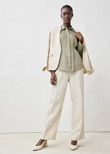 Getailleerde linnen blouse, bonprix