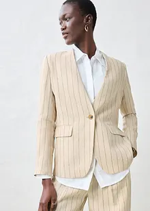Blazer zonder kraag, van linnen, bonprix