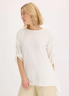 Tuniek met structuur en kanten band, bonprix