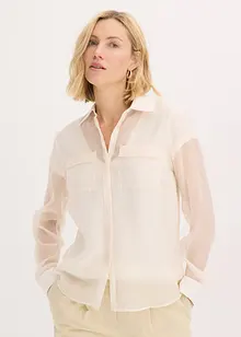 Transparante blouse met structuur, bonprix