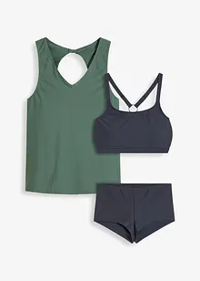 Tankini en top (3-dlg. set), bonprix
