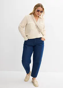 Barrel jeans mid waist, biologisch katoen, bonprix