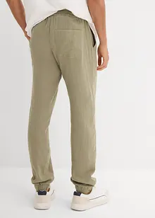 Regular fit instapbroek van mousseline, tapered, bonprix