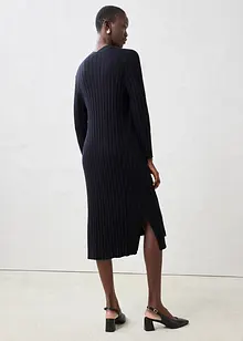 Lang gebreid vest met zijde, bonprix