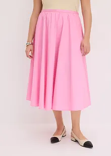 Midi rok in een elastische katoenmix, bonprix