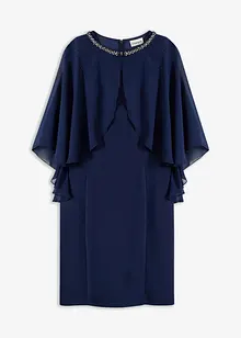 Bodycon jurk met afneembare cape, bonprix
