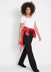 Jersey broek met omgeslagen band, straight, bonprix