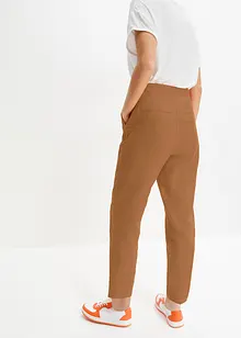 Cropped high waist broek van linnen-viscosemix, bonprix