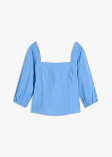 Blouse met pofmouwen en gesmokt detail, bonprix