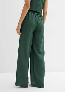 Broek van gestructureerde viscosemix, bonprix