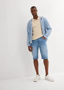 Lange lichte sweatjeans bermuda, regular fit, bonprix
