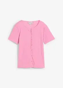 T-shirt met structuur en knopen, bonprix