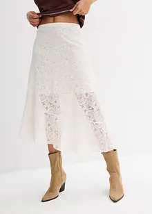 Midi rok met kant, bonprix