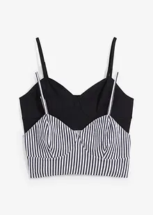 Cropped top van puur biologisch katoen ( 2-dlg. dubbelpak set), bonprix
