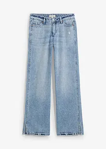 Loose straight jeans mid waist, low stretch, bonprix
