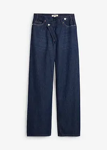 Wide leg jeans, mid waist, low stretch, bonprix