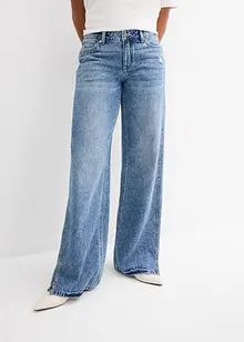 Loose straight jeans mid waist, low stretch, bonprix
