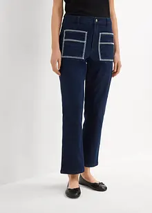 High waist straight jeans cropped, bonprix