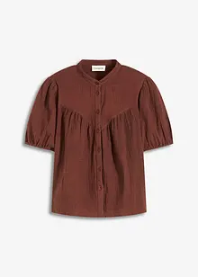 Mousseline blouse met korte mouwen, bonprix