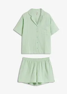 Mousseline shortama met knoopsluiting, bonprix
