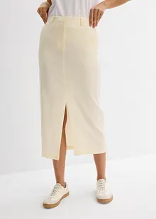 Midi rok van luchtige linnenmix, bonprix