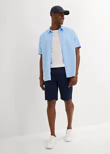 Stretch bermuda regular fit met bandplooien, bonprix
