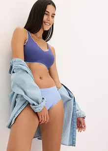 Brazilian slip (set van 4) met biologisch katoen en kant, bonprix