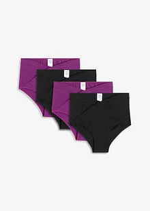 Tailleslip in V-shape met biologisch katoen (set van 4), bonprix