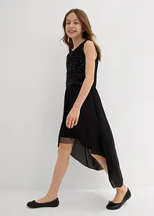 High-low jurk met tule, bonprix