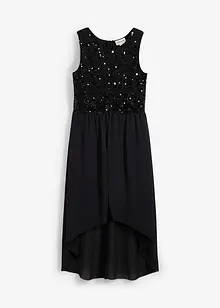 High-low jurk met tule, bonprix