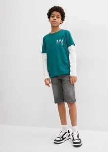 Jongens jeans stretch bermuda, bonprix