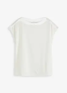 Shirt met passen van satijn, bonprix