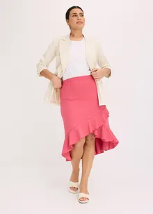 Jersey rok met volants, bonprix