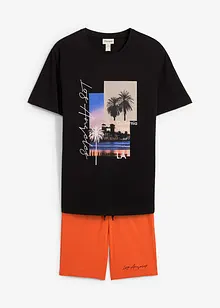 T-shirt en sewat bermuda (2-dlg. set), bonprix