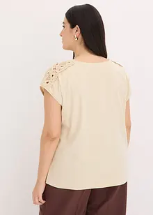 Shirt met gehaakte inzetstukken, bonprix