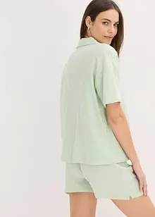 Mousseline shortama met knoopsluiting, bonprix